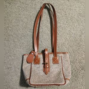 Vintage Dooney & Bourke Signature Canvas Hearts, made in usa